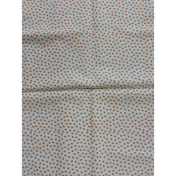 Vintage 1970s Orange & White Polka Dot Polyester Scarf - Picture 2 of 4